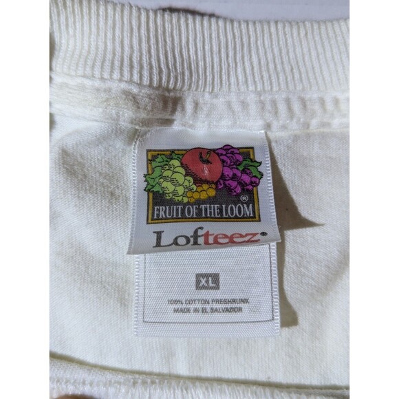 Vintage T Shirt Embroidered Lighthouse seagulls, fruit of the loom lofteez XL - Picture 6 of 7